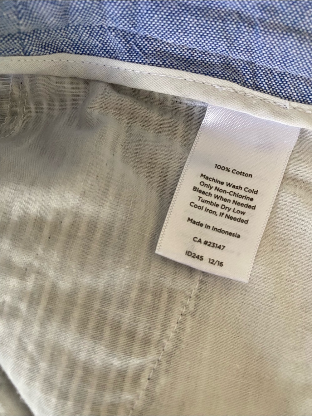 Talbots The Deck Pant Size 12 Navy White Striped Wide Leg Crop Cotton - Picture 9 of 13